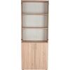 ΒΙΒΛΙΟΘΗΚΗ ΓΡΑΦΕΙΟΥ DEVON ME ΓΥΑΛΙΝΕΣ ΠΟΡΤΕΣ SONAMA 70x37x182 εκ.HM2458