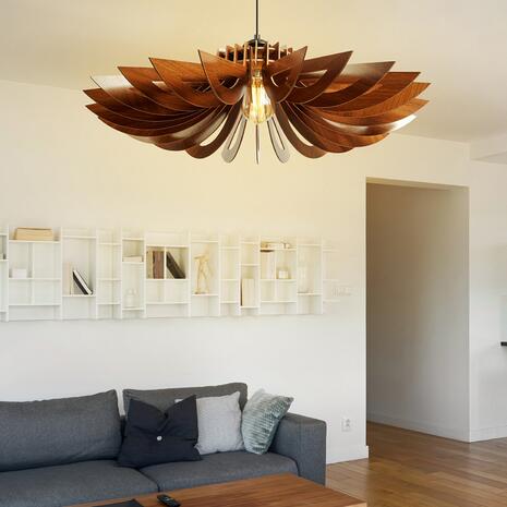 ΦΩΤΙΣΤΙΚΟ ΟΡΟΦΗΣ ΚΡΕΜΑΣΤΟ HM7349.01 MDF ΚΑΡΥΔΙ Φ52x45Υεκ.