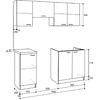 ΣΥΝΘΕΣΗ ΚΟΥΖΙΝΑΣ MAURICE ΜΕΛΑΜΙΝΗ SONAMA-ΛΕΥΚΟ HM2441 180x29,2-46εκ.