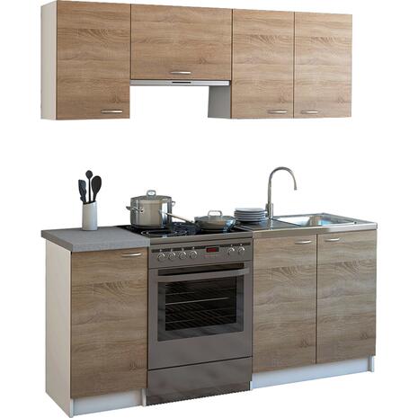 ΣΥΝΘΕΣΗ ΚΟΥΖΙΝΑΣ MAURICE ΜΕΛΑΜΙΝΗ SONAMA-ΛΕΥΚΟ HM2441 180x29,2-46εκ.