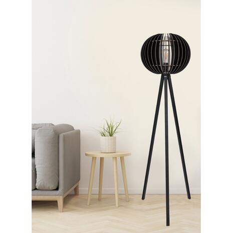 ΦΩΤΙΣΤΙΚΟ ΔΑΠΕΔΟΥ HM7375.02 ΑΠΟ MDF ΣΕ ΜΑΥΡΟ Φ36x145Υεκ.
