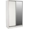 ΝΤΟΥΛΑΠΑ ΔΙΦΥΛΛΗ ΣΥΡΟΜΕΝΗ ΜΕ ΚΑΘΡΕΠΤΗ ADLER HM2460.03 ΜΕΛΑΜΙΝΗ ΛΕΥΚΗ 120x60x220Y