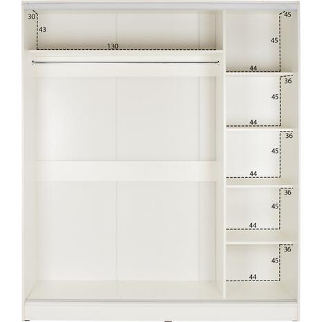 ΝΤΟΥΛΑΠΑ ΔΙΦΥΛΛΗ ΣΥΡΟΜΕΝΗ ΜΕ ΚΑΘΡΕΠΤΗ ADLER HM2460.03 ΜΕΛΑΜΙΝΗ ΛΕΥΚΗ 120x60x220Y