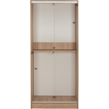 ΝΤΟΥΛΑΠΑ ΣΥΡΟΜΕΝΗ ADLER ΜΕΛΑΜΙΝΗΣ 90x45x210Yεκ. SONAMA OAK 2ΦΥΛΛΗ HM2436.01