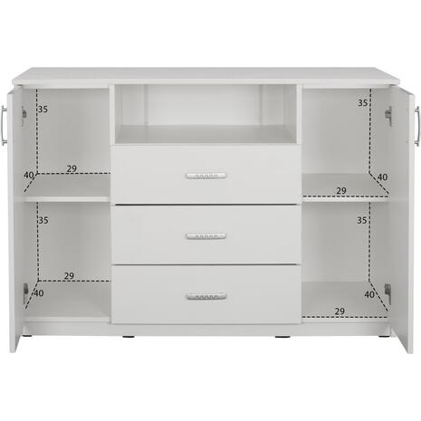 ΜΠΟΥΦΕΣ ADLER HM2430.03 ΜΕΛΑΜΙΝΗ ΛΕΥΚΗ 120X45X85Yεκ