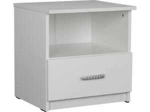 ΚΟΜΟΔΙΝΟ ADLER ΜΕΛΑΜΙΝΗΣ ΛΕΥΚΟ HM2431.03 45x40x48 εκ.