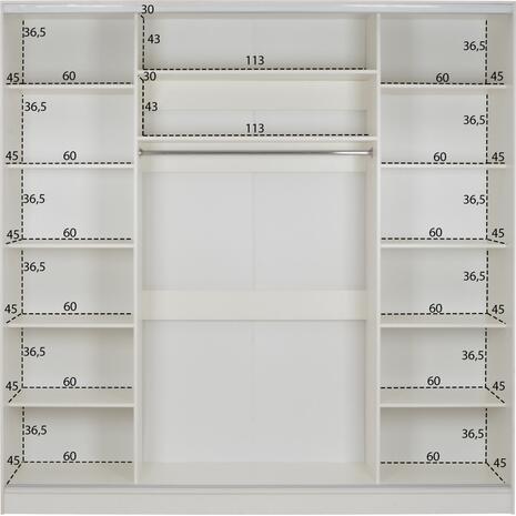 ΝΤΟΥΛΑΠΑ 3ΦΥΛΛΗ ΣΥΡΟΜΕΝΗ ΜΕ ΚΑΘΡΕΦΤΗ ADLER HM2462.03 ΜΕΛΑΜΙΝΗ ΛΕΥΚΗ 240x60x240Υ