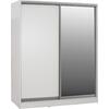 ΝΤΟΥΛΑΠΑ ΜΕ ΚΑΘΡΕΠΤΗ ADLER HM2437.03 ΜΕΛΑΜΙΝΗ ΛΕΥΚΗ 180x60x210Υεκ.