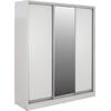 ΝΤΟΥΛΑΠΑ 3ΦΥΛΛΗ ΣΥΡΟΜΕΝΗ ΜΕ ΚΑΘΡΕΦΤΗ ADLER HM2461.03 ΜΕΛΑΜΙΝΗ ΛΕΥΚΗ 183x60x220Υ