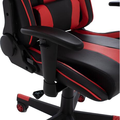 ΚΑΡΕΚΛΑ ΓΡΑΦΕΙΟΥ GAMING DOCKS HM1162.01 ΜΑΥΡΟ ΚΟΚΚΙΝΟ PU 67x70x130 εκ.