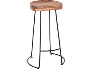 ΣΚΑΜΠΟ BAR ELEANOR HM8363.11 ΜΑΣΙΦ ΞΥΛΟ ΑΚΑΚΙΑΣ-ΜΕΤΑΛΛΟ 50x43x78Υεκ.