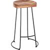 ΣΚΑΜΠΟ BAR ELEANOR HM8363.11 ΜΑΣΙΦ ΞΥΛΟ ΑΚΑΚΙΑΣ-ΜΕΤΑΛΛΟ 50x43x78Υεκ.