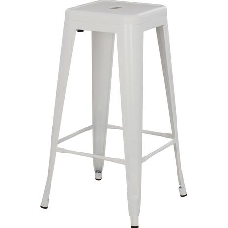 ΣΚΑΜΠΟ BAR ΜΕΤΑΛΛΙΚΟ MELITA ΣΕ ΛΕΥΚΟ ΜΑΤ HM8642.21 43x43x78 εκ.