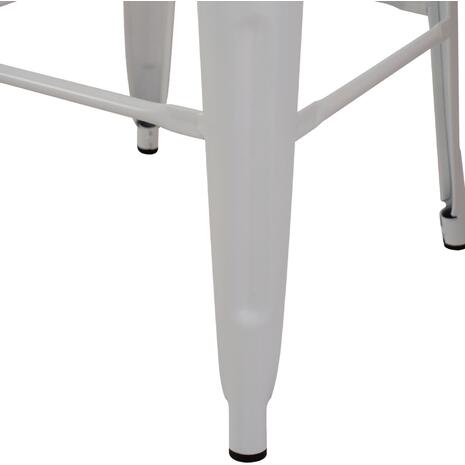 ΣΚΑΜΠΟ BAR MELITA HM8642.21 ΜΕΤΑΛΛΙΚΟ ΣΕ ΛΕΥΚΟ ΜΑΤ 43x43x78Υεκ.