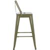 ΣΚΑΜΠΟ ΜΕΣΑΙΟΥ ΥΨΟΥΣ ΜΕΤΑΛΛΙΚΟ MELITA ΣΕ DARK OLIVE GREEN HM8574.03 42x42x98 cm.