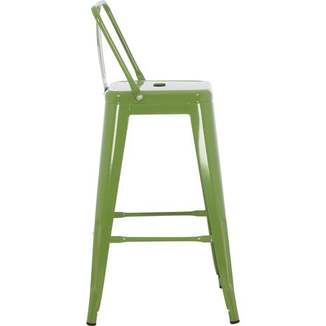 ΣΚΑΜΠΟ ΜΕΣΑΙΟΥ ΥΨΟΥΣ ΜΕΤΑΛΛΙΚΟ MELITA ΣΕ LIGHT OLIVE GREEN HM8574.13 42x42x98 εκ.