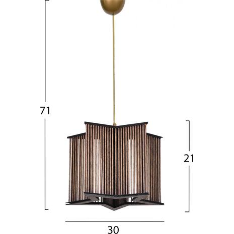 ΦΩΤΙΣΤΙΚΟ ΟΡΟΦΗΣ ΕΣ. ΧΩΡΟΥ HM7485 ΜΕΤΑΛΛΟ/BAMBOO ΣΕ ΜΑΥΡΟ/ΦΥΣΙΚΟ-ΧΡΥΣΟ 30x71Υεκ.