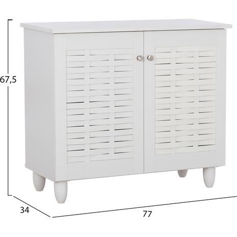 ΠΑΠΟΥΤΣΟΘΗΚΗ-ΝΤΟΥΛΑΠΙ CASSIOPE HM2208.05 ΜΕΛΑΜΙΝΗ ΛΕΥΚΗ ΜΕ ΠΟΔΙΑ 77Χ34Χ67.5Υεκ.