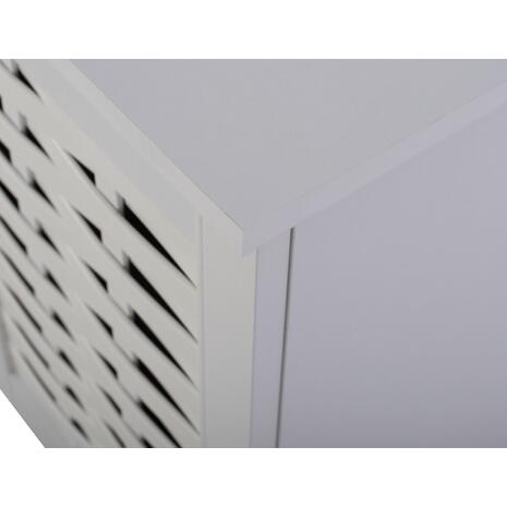 ΠΑΠΟΥΤΣΟΘΗΚΗ-ΝΤΟΥΛΑΠΙ CASSIOPE HM2208.05 ΜΕΛΑΜΙΝΗ ΛΕΥΚΗ ΜΕ ΠΟΔΙΑ 77Χ34Χ67.5Υεκ.