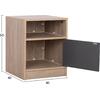 ΚΟΜΟΔΙΝΟ MALORY HM2205.04 ΜΕΛΑΜΙΝΗ SONAMA-ΓΚΡΙ 40x40x50Yεκ.