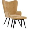 ΠΟΛΥΘΡΟΝΑ ΜΠΕΡΖΕΡΑ CRAWLEY ΜΕ ΥΠΟΠΟΔΙΟ HM8918.09 ΧΡΥΣΟ ΒΕΛΟΥΔΟ 70x57x103Υ εκ. (Διάφορα χρώματα)