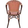 ΚΑΡΕΚΛΑ ΑΛΟΥΜΙΝΙΟΥ BAMBOO LOOK ΣΕ ΜΠΕΖ ΚΑΙ ΚΟΚΚΙΝΟ HM5817.01 42x60x85Υ εκ.