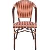 ΚΑΡΕΚΛΑ ΑΛΟΥΜΙΝΙΟΥ BAMBOO LOOK ΣΕ ΜΠΕΖ ΚΑΙ ΚΟΚΚΙΝΟ HM5817.01 42x60x85Υ εκ.
