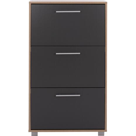 ΠΑΠΟΥΤΣΟΘΗΚΗ ΞΥΛΙΝΗ DAVINA HM2221.04 SONAMA-ΓΚΡΙ 3ΘΕΣΕΩΝ 62Χ24Χ110Υεκ