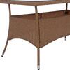 ΤΡΑΠΕΖΙ ΜΕΤΑΛΛΙΚΟ MINSK HM5507.02 WICKER ΜΠΕΖ/ΚΑΦΕ 150x90x75Υεκ.
