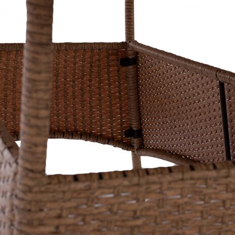 ΤΡΑΠΕΖΙ ΜΕΤΑΛΛΙΚΟ MINSK HM5507.02 WICKER ΜΠΕΖ/ΚΑΦΕ 150x90x75Υεκ.