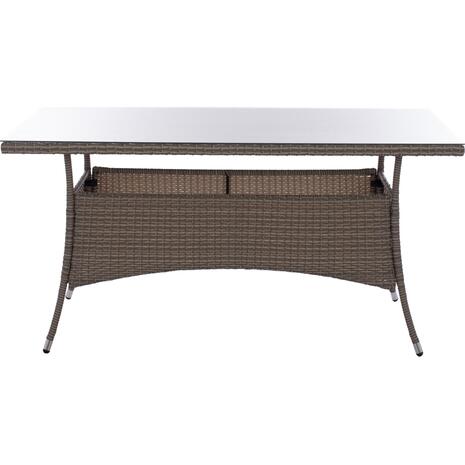 ΤΡΑΠΕΖΙ ΜΕΤΑΛΛΙΚΟ MINSK HM5507.01 WICKER ΓΚΡΙ 150x90x75Υεκ.