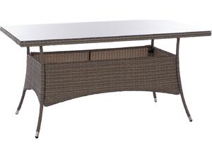 ΤΡΑΠΕΖΙ ΜΕΤΑΛΛΙΚΟ MINSK HM5507.01 WICKER ΓΚΡΙ 150x90x75Υεκ.