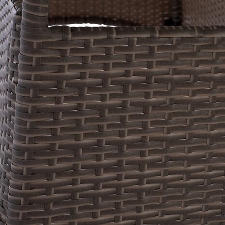 ΤΡΑΠΕΖΙ ΜΕΤΑΛΛΙΚΟ MINSK HM5507.01 WICKER ΓΚΡΙ 150x90x75Υεκ.