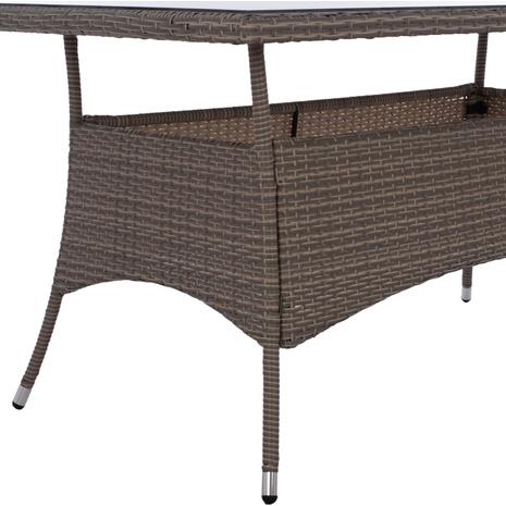 ΤΡΑΠΕΖΙ ΜΕΤΑΛΛΙΚΟ MINSK HM5507.01 WICKER ΓΚΡΙ 150x90x75Υεκ.
