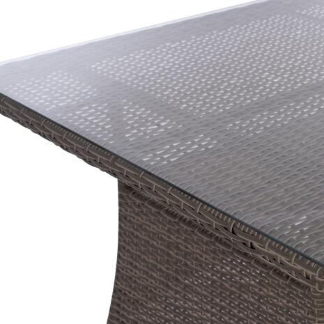 ΤΡΑΠΕΖΙ ΜΕΤΑΛΛΙΚΟ MINSK HM5507.01 WICKER ΓΚΡΙ 150x90x75Υεκ.