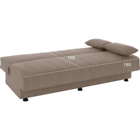 ΚΑΝΑΠΕΣ ΚΡΕΒΑΤΙ ANDRI ΤΡΙΘΕΣΙΟΣ ΜΠΕΖ HM3239.04 180x83x74Υ εκ.