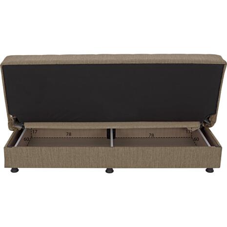 ΚΑΝΑΠΕΣ ΚΡΕΒΑΤΙ ANDRI ΤΡΙΘΕΣΙΟΣ ΚΑΦΕ HM3239.02 180x72x77Υ εκ.