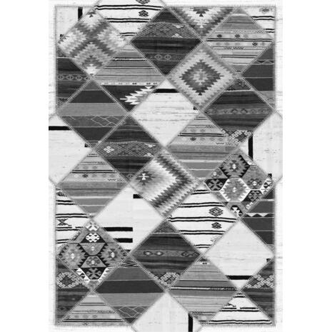ΧΑΛΙ ΣΑΛΟΝΙΟΥ ETHNIC ΜΕ ΚΡΟΣΙΑ JOSIANE ΓΚΡΙ HM7675.21 160X230 εκ.