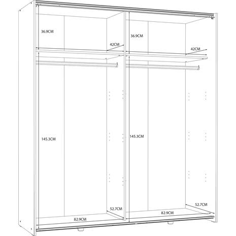 ΝΤΟΥΛΑΠΑ ΣΥΡΟΜΕΝΗ 2ΦΥΛΛΗ MEGAN HM2366.05 ΛΕΥΚΟ ΚΑΡΥΔΙ 170,3x61,2x190,5Υ εκ.