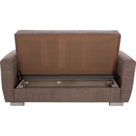 ΚΑΝΑΠΕΣ ΚΡΕΒΑΤΙ POLYA ΔΙΘΕΣΙΟΣ ΚΑΦΕ HM3241.02 153x87x77 εκ.