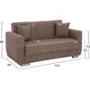 ΚΑΝΑΠΕΣ ΚΡΕΒΑΤΙ POLYA ΔΙΘΕΣΙΟΣ ΚΑΦΕ HM3241.02 153x87x77 εκ.
