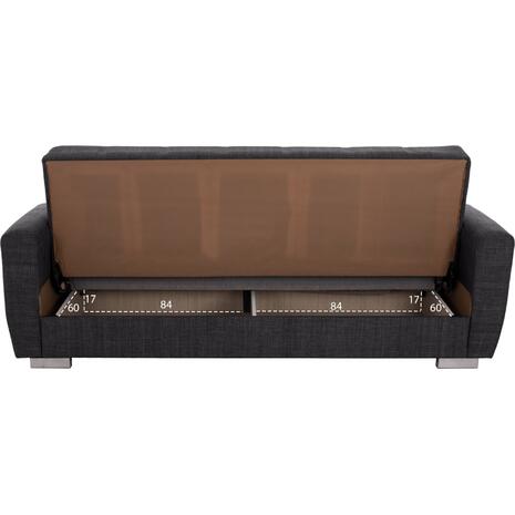 ΚΑΝΑΠΕΣ ΚΡΕΒΑΤΙ POLYA ΤΡΙΘΕΣΙΟΣ HM3240.03 ΓΚΡΙ 215x85x76Υ εκ.