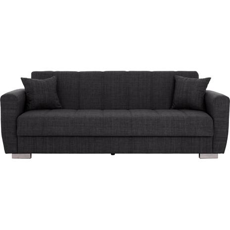 ΚΑΝΑΠΕΣ ΚΡΕΒΑΤΙ POLYA ΤΡΙΘΕΣΙΟΣ HM3240.03 ΓΚΡΙ 215x85x76Υ εκ.