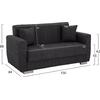 ΚΑΝΑΠΕΣ ΚΡΕΒΑΤΙ POLYA ΔΙΘΕΣΙΟΣ ΓΚΡΙ HM3241.03 153x87x77Υεκ.
