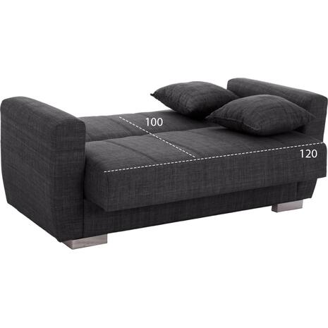 ΚΑΝΑΠΕΣ ΚΡΕΒΑΤΙ POLYA ΔΙΘΕΣΙΟΣ ΓΚΡΙ HM3241.03 153x87x77Υεκ.