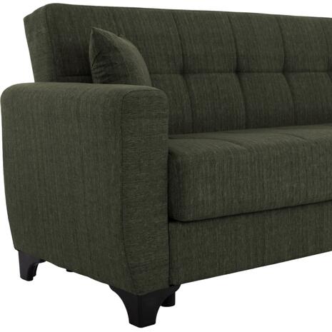 ΚΑΝΑΠΕΣ ΚΡΕΒΑΤΙ HEMA TΡΙΘΕΣΙΟΣ ΨΗΛΗ ΠΛΑΤΗ DARK OLIVE HM3242.05 215x84x88Υεκ.