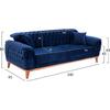 ΚΑΝΑΠΕΣ ΚΡΕΒΑΤΙ BENNINGTON ΤΡΙΘΕΣΙΟΣ ΜΠΛΕ HM3249.18 240x95x80 εκ.