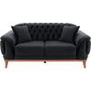 ΚΑΝΑΠΕΣ ΚΡΕΒΑΤΙ BENNINGTON 2ΘΕΣΙΟΣ ΜΑΥΡΟΣ HM3250.01 180x95x80 εκ.