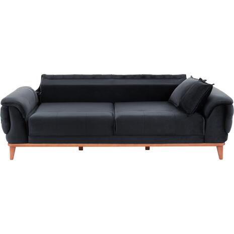 ΚΑΝΑΠΕΣ ΚΡΕΒΑΤΙ BENNINGTON ΤΡΙΘΕΣΙΟΣ ΜΑΥΡΟΣ HM3249.01 240x95x80 εκ.