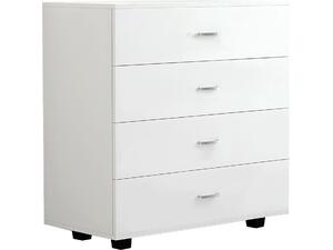 ΣΥΡΤΑΡΙΕΡΑ ME 4 ΣΥΡΤΑΡΙΑ THORG HM8996.03 ΜΕΛΑΜΙΝΗ ΣΕ ΛΕΥΚΟ 80x40x83Yεκ.
